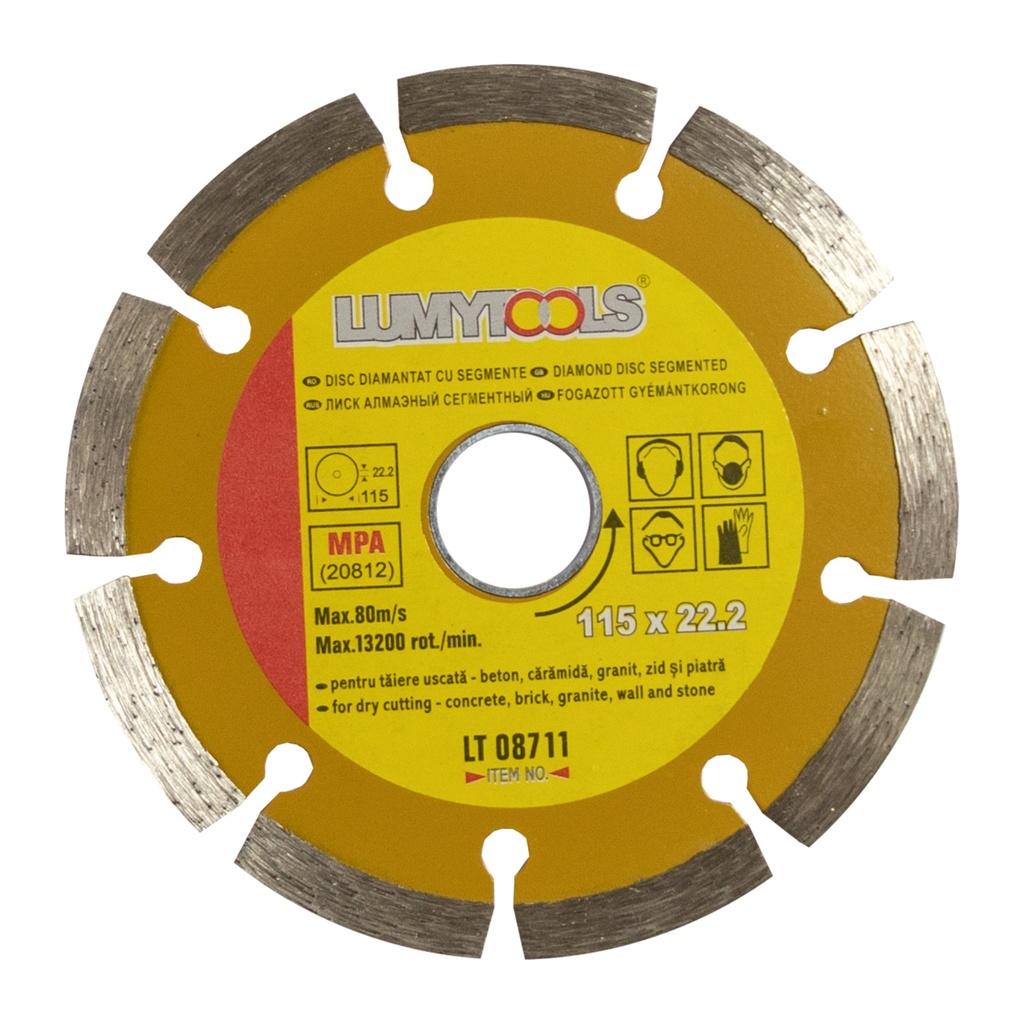 Disc diamantat cu segmente, Ø 115x22x2 mm