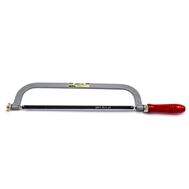 Fierăstrău cu cadru metalic măner din lemn, 300 mm