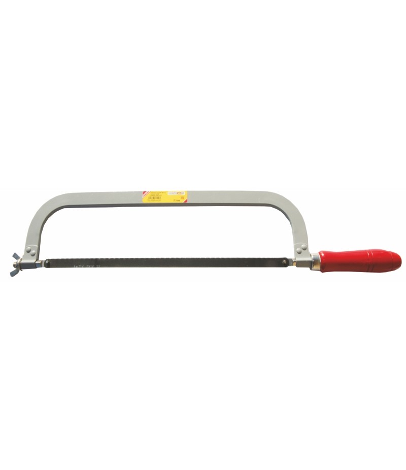 Fierăstrău cu cadru metalic măner din lemn, 300 mm
