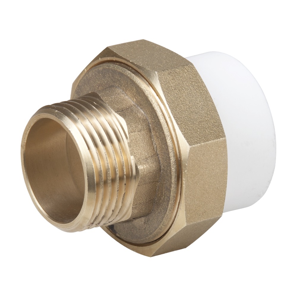 [P007052] Racord olandez PP-R alb, 20x1/2” fe