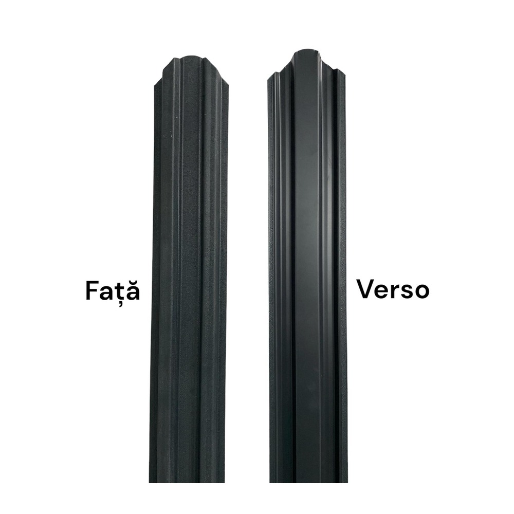 Şipcă gard metalică, RAL 7016 antracit mat-lucios,1700x90x0.4 mm