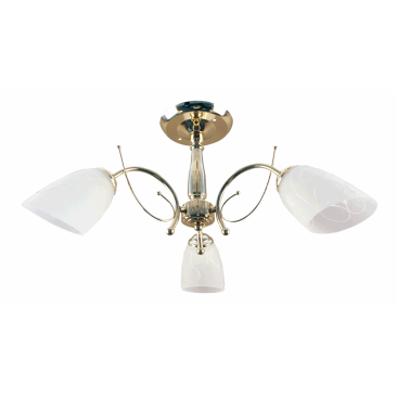 Lustra blossom auriu+alb 3xE27 60 W
