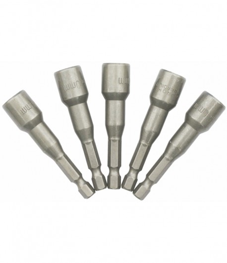Set 5 chei tubulare cu coadă si magnet, 10 mm