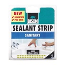Bandă de etanșare siliconică BISON Sealant Strip, alb, 38mmx3,35m