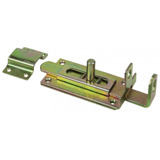 Zăvor pentru poartă, închidere cu lacăt, 140 mm