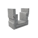 Rigolă carosabilă din beton gri, 37x65x60 cm