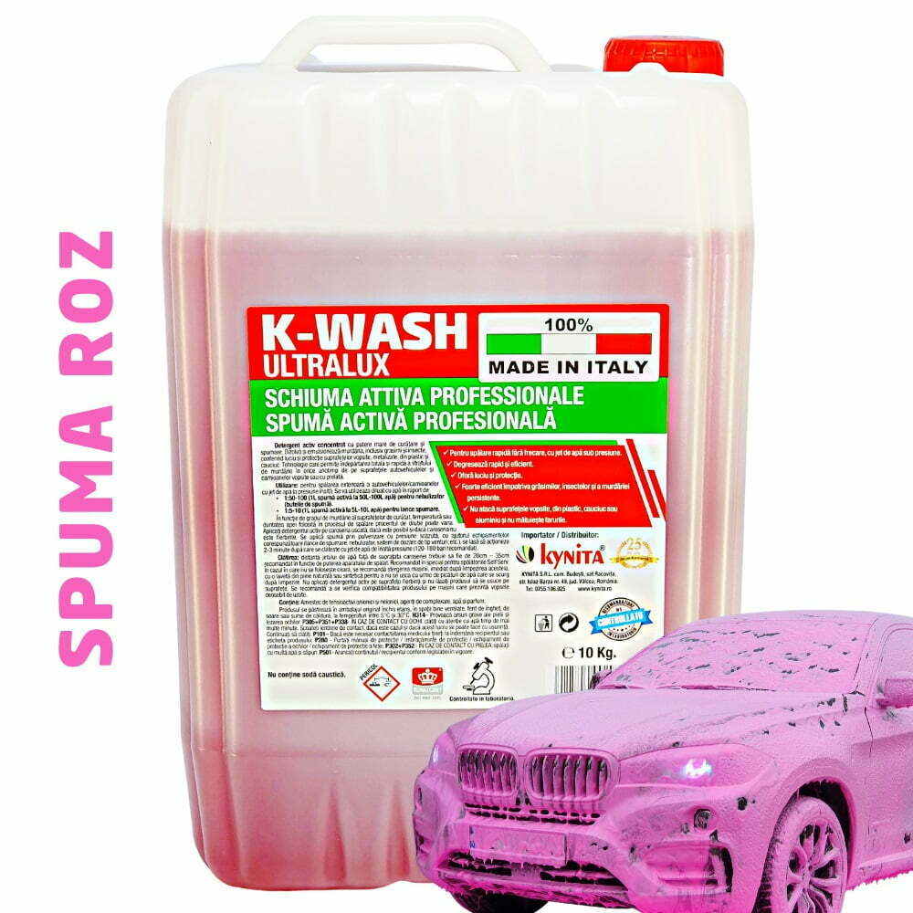 Spuma Activa Profesionala K-WASH ULTRALUX ITALIA, spuma ROZ, 10Kg