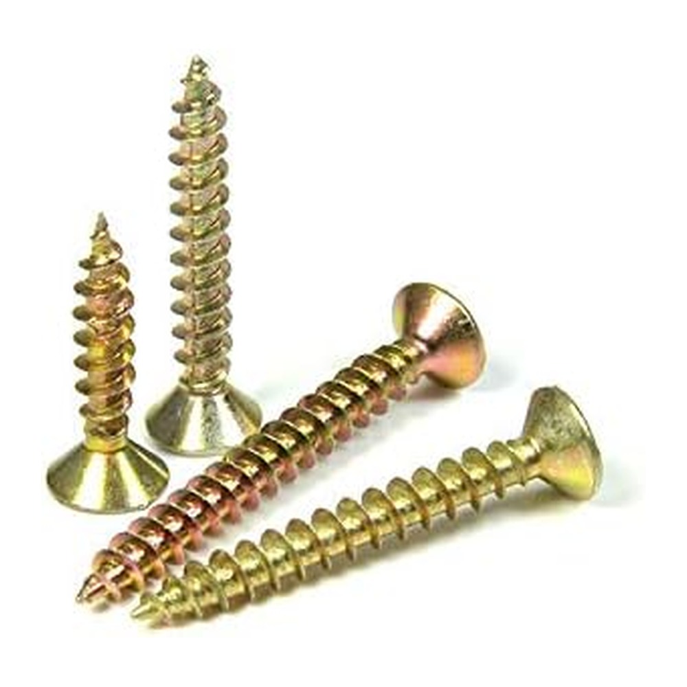 Holșurub cu cap înecat în cruce PZ2 din oțel zincat galben, 3.5x35 mm, 100 bucăți