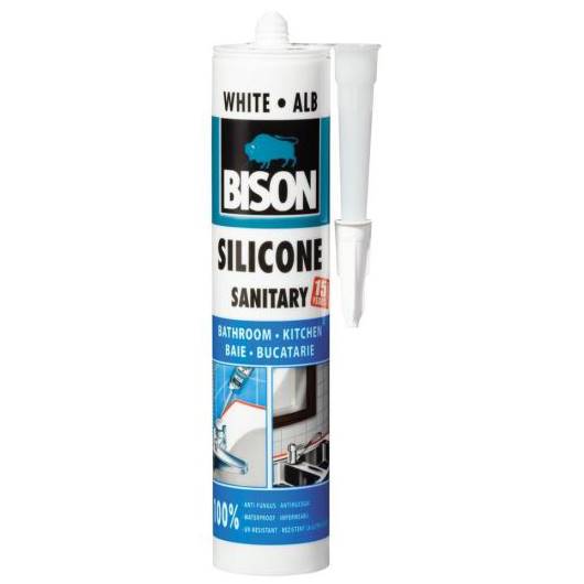 Silicon sanitar BISON, 280 ml, alb