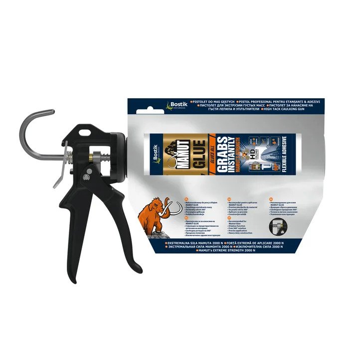 Pistol profesional din aluminiu Bostik Mamut MG-2000 pentru etanșanți si adezivi, 310 ml