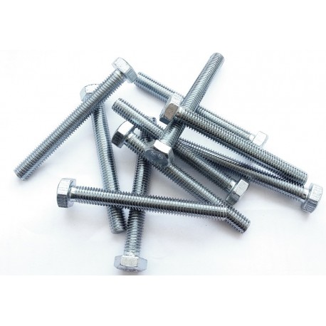 Suruburi metrice cap hexagonal DIN 933-5.8 otel zincat, M 10x50 mm 6 bucati
