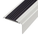 Protecție treaptă aluminiu cu canal și inserție cauciuc, 40x19 mm 2 ml