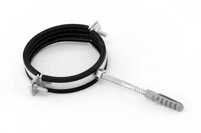 Bridă/Colier fixare Ø 47-51 mm din oțel cu garnitură și diblu