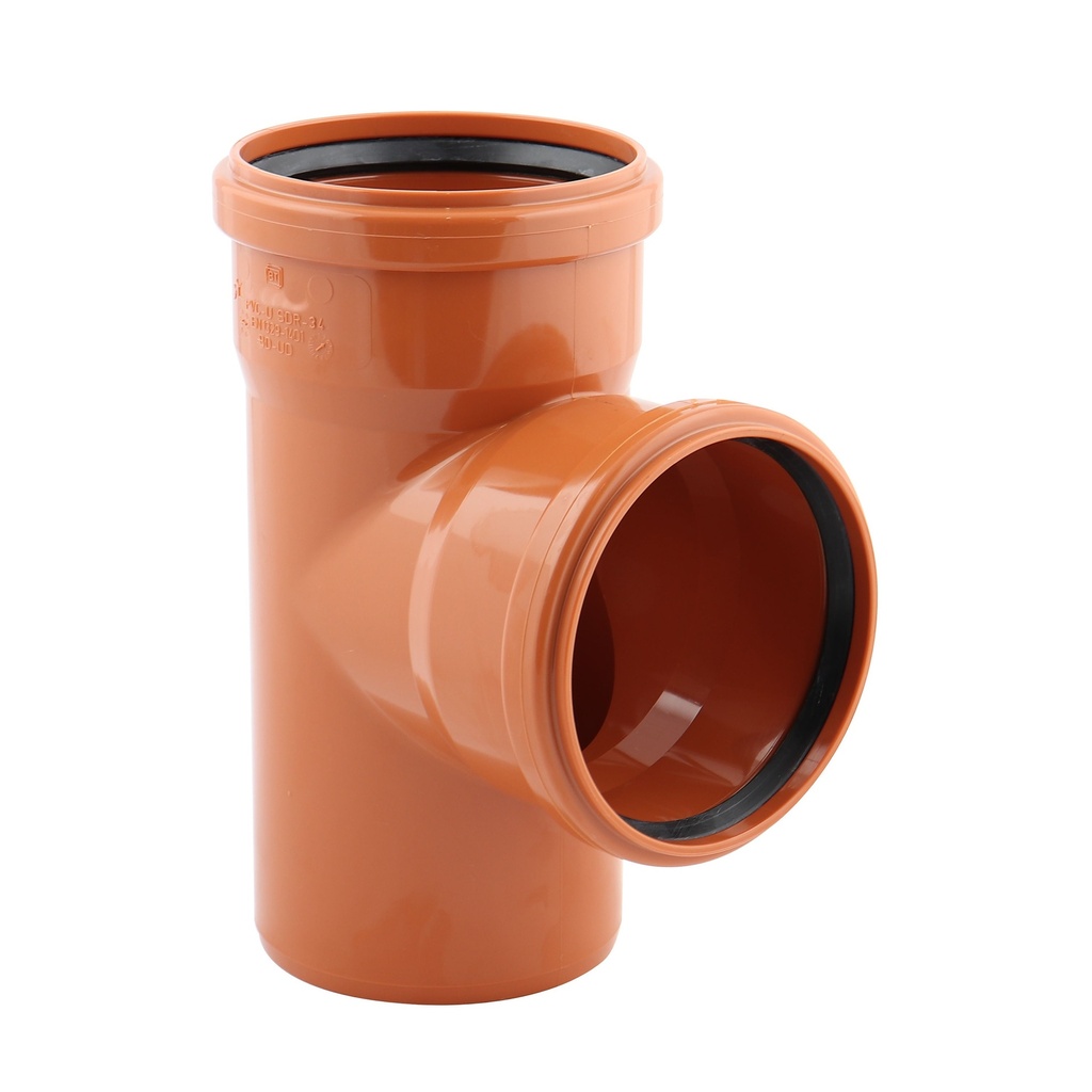 Ramificație PVC 90°, mufă inel Ø110/110 mm