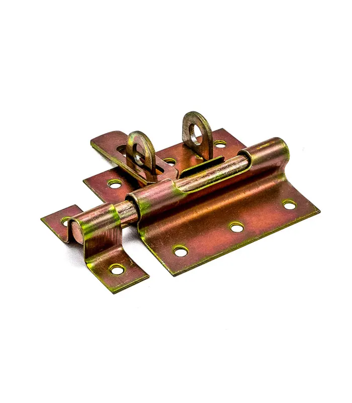 Zăvor zincat pentru poartă, închidere cu lacăt 100 mm