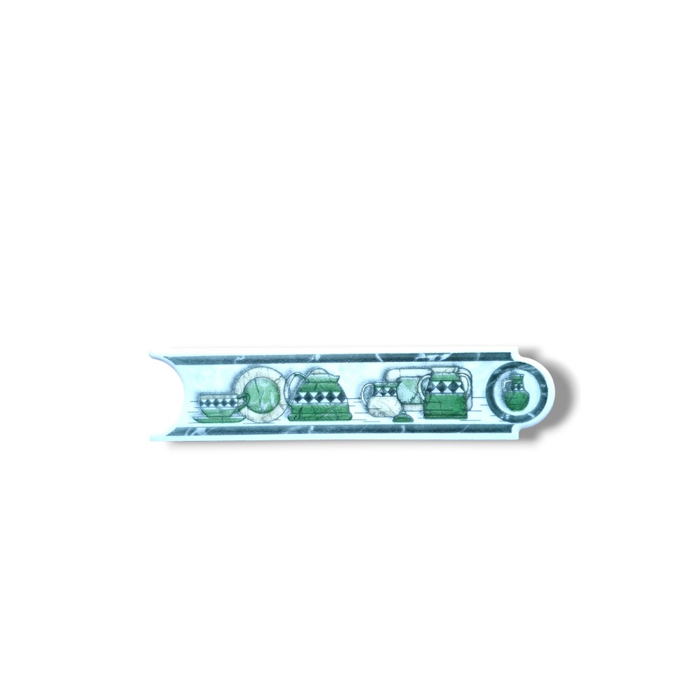 List ceramic decor 200x50 mm, vase, verde