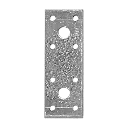 Placă perforată plată din otel zincat pentru îmbinare constructii de lemn, 100x35x2.5 mm