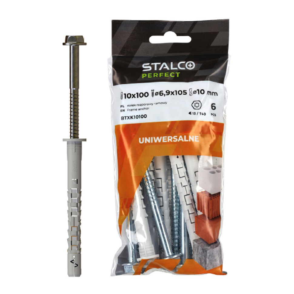 Șurub de fixare cu cap hexagonal T40 TXK 10x140 pungă (6 buc)