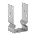Suport stâlp tip U zincat fixare în șuruburi, 101x150x60x4 mm