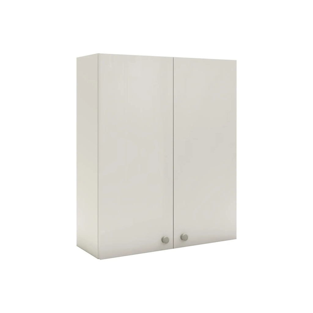 Corp suspendat 2 usi, baie lucios, alb 60 cm