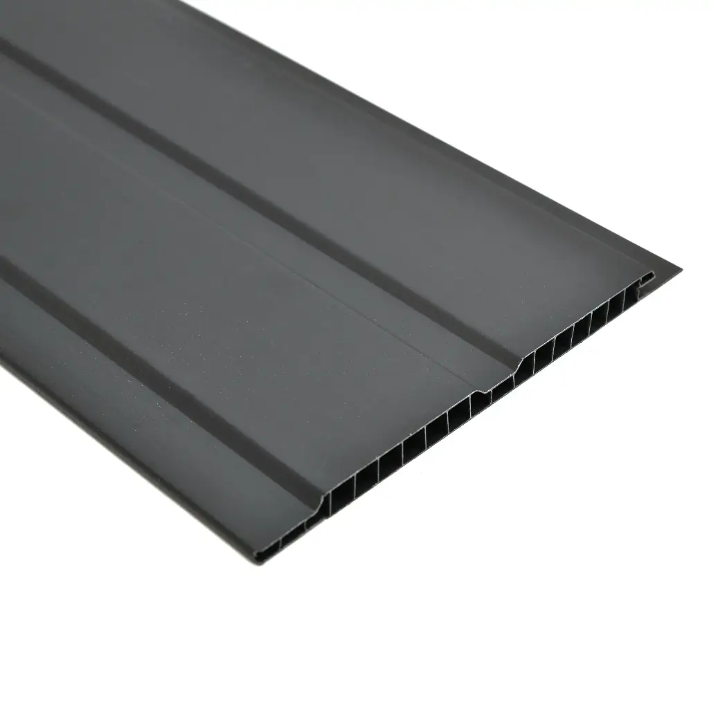 Lambriu PVC Sunny Plast gri antracit 300x12.5x0.7 cm