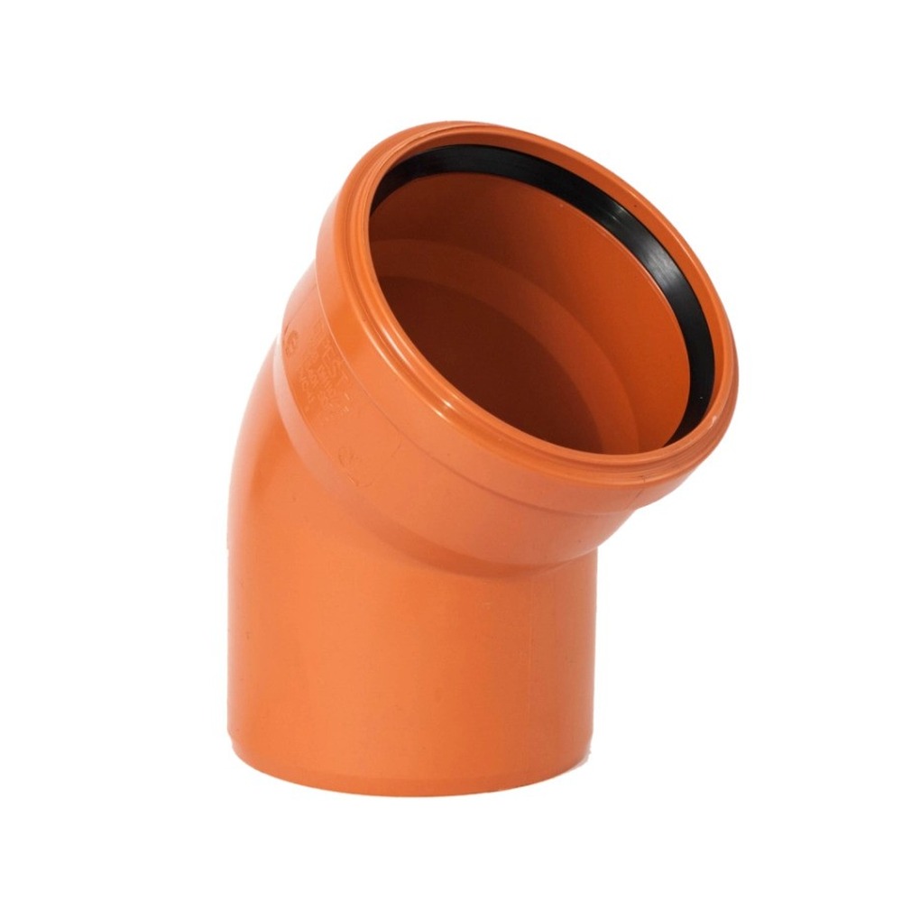 [P004125] Cot scurgere PVC mufă inel, Ø 160 mm 45°