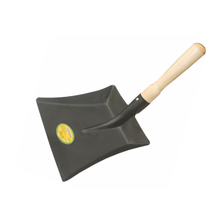 Făraş metalic, mâner din lemn lăcuit, 22 cm