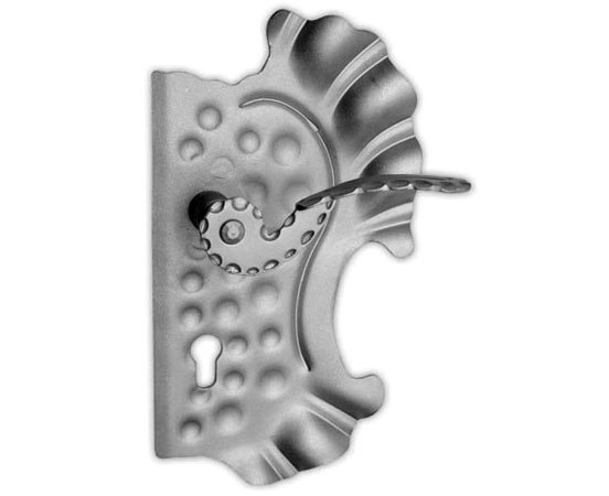 Mâner cu șild 24-201 fier forjat pentru poartă și ușă 290x160x2 mm