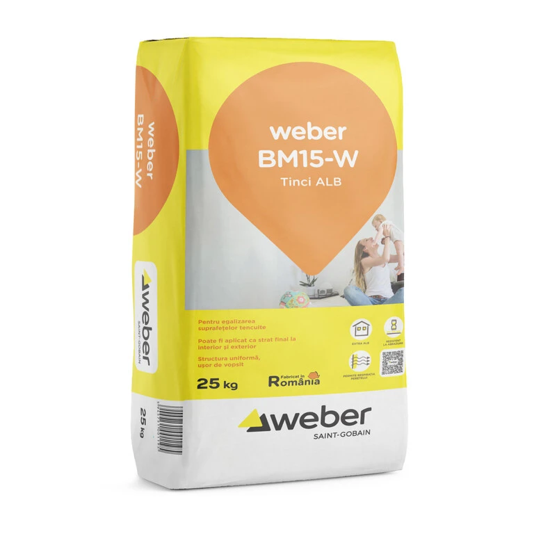 Tinci alb Weber BM15-W pentru interior și exterior, 25 kg
