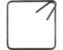Etrier oțel beton B500 pentru construcții, Ø 8 mm, 15x15 cm