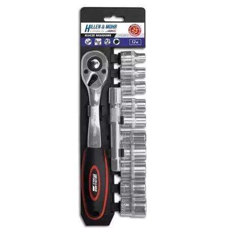 Trusa chei tubulare Clichet inclus CRV 12 buc 1/2"