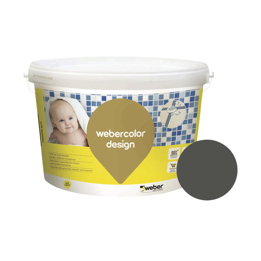 Weber color design antracite 5 kg/galeata