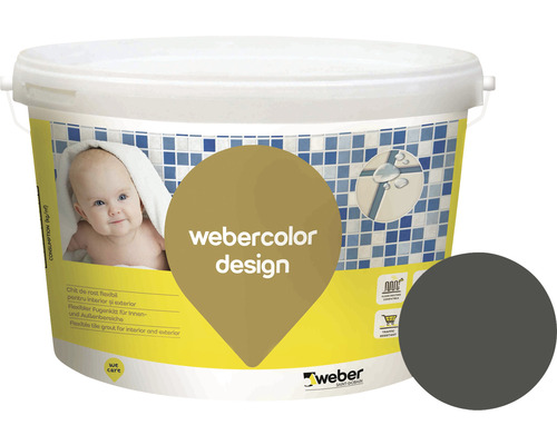 Weber color design antracite 5 kg/galeata