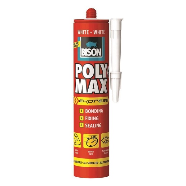 Adeziv Bison Poly Max Express, MS polimer, 425g, Alb