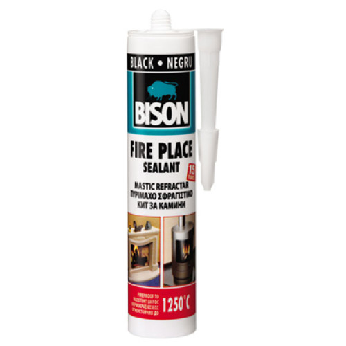 Bison silicon fire place cement sealant 1250 grade 530 gr