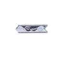 List ceramic decor 200x60 mm, alb, black