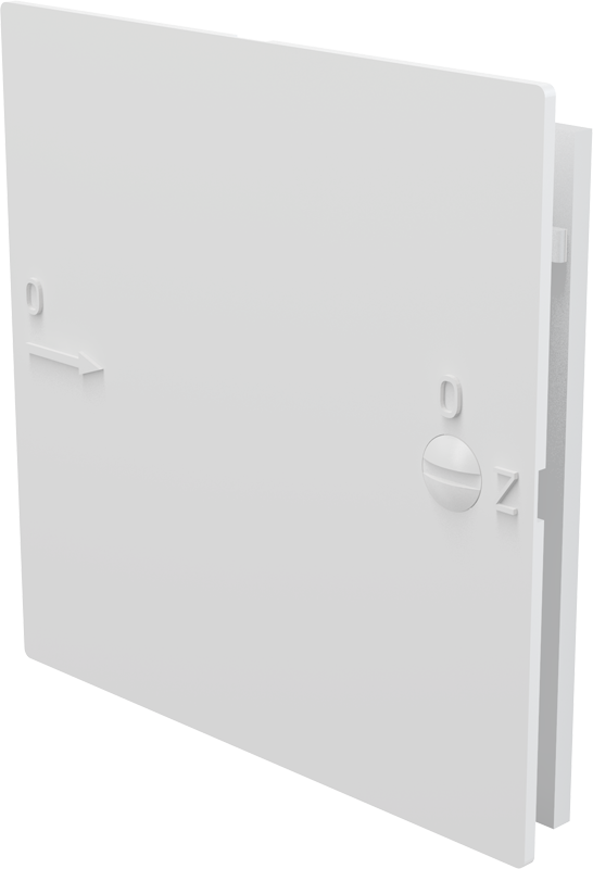 Uşiţă acces cadă AVD001 albă, 150×150 mm