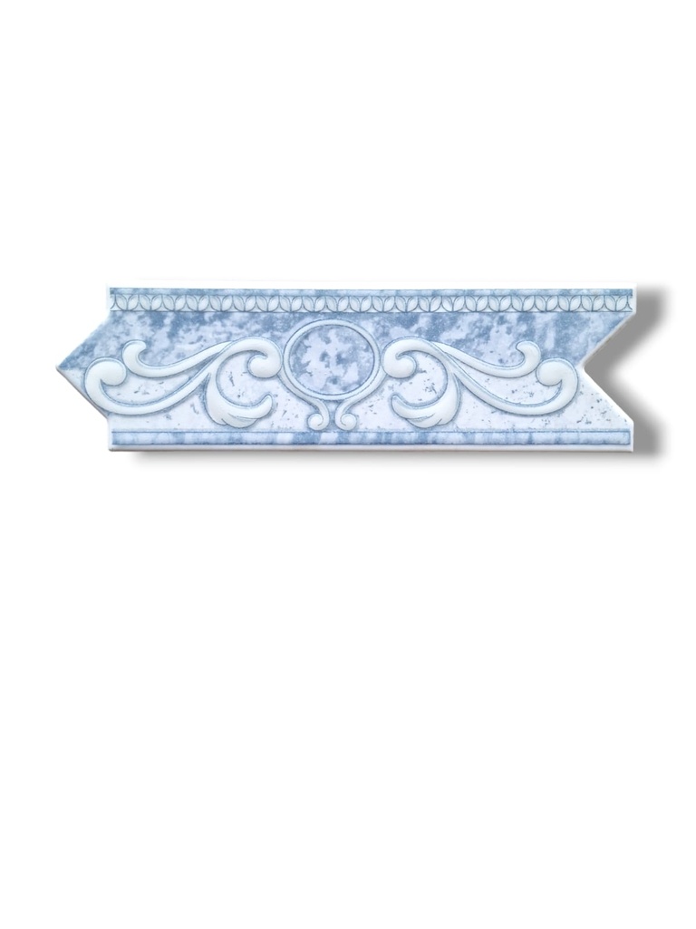 List ceramic decor 250x80 mm, albastru