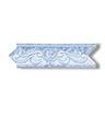 List ceramic decor 250x80 mm, albastru
