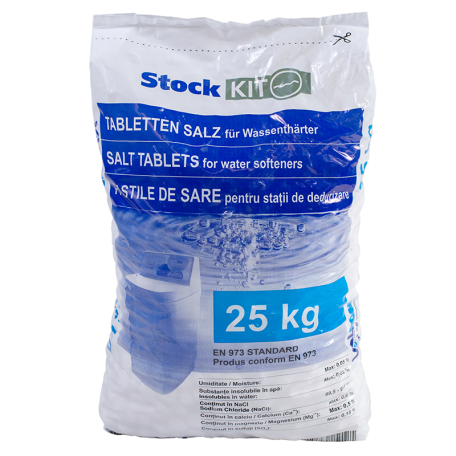 Pastile de sare pentru stație dedurizare min.99.5 NaCl sac 25 kg
