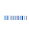 List ceramic decor 250x50 mm, albastru, roz, alb, albastru deschis 