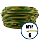 [P003880] Cablu electric MYF (H05V-K) 6 mmp, izolatie PVC, galben-verde