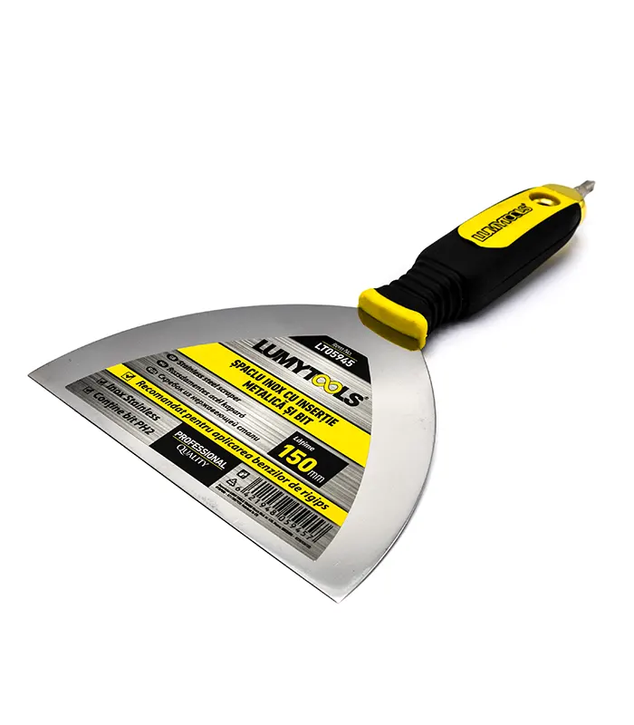 Șpaclu inox cu inserție metalică și bit PH2, 150 mm