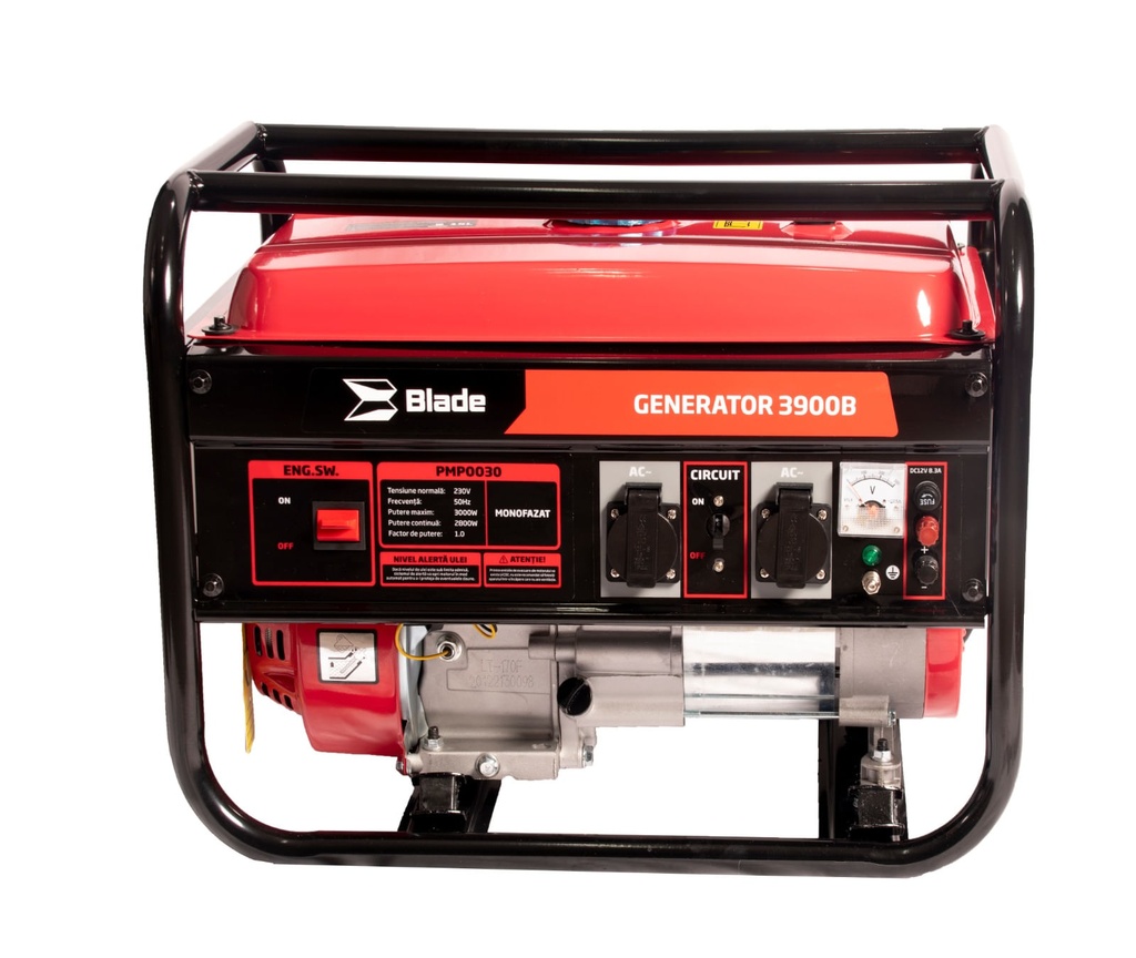 Generator curent electric monofazat Blade PMP0030, 7 CP, 2600 W, 212 CC, 4 timpi, 230 V, stabilizator de tensiune (AVR), protectie la suprasarcina, 15 l capacitate rezervor
