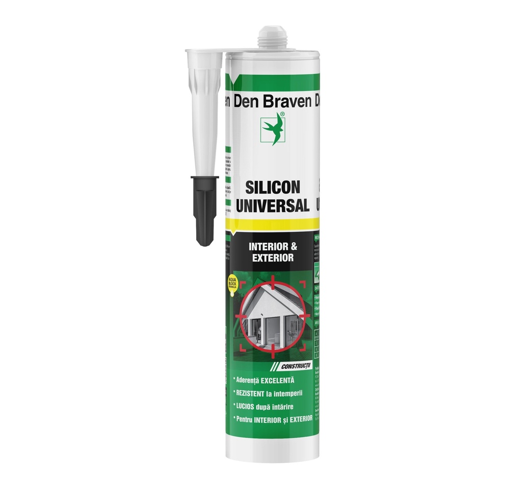 Silicon universal negru 1001U pentru rosturi la fațade, vitraje și spatii sanitare, 280 ml