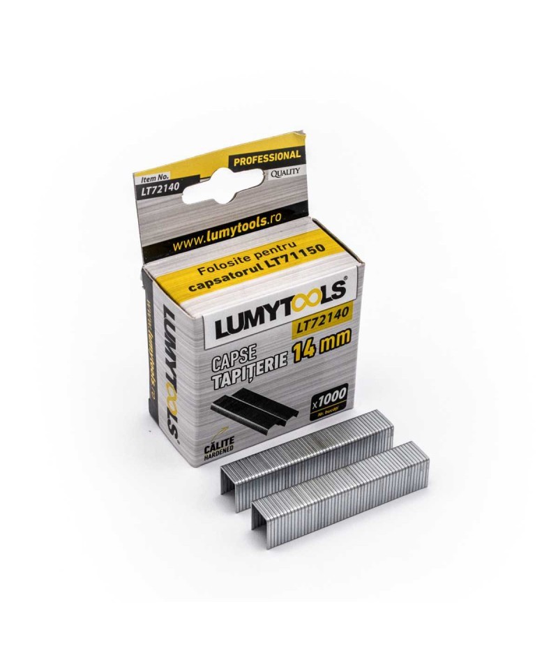 Capse tapiţerie pentru capsator, înălțime 14x1.2 mm 1000 buc