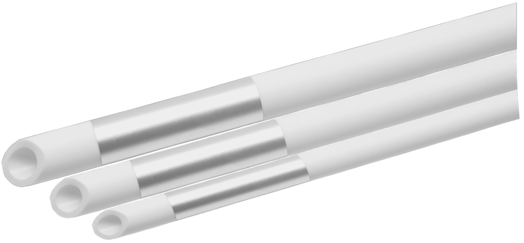 Țeavă PP-R alb cu inserție de aluminiu pentru încălzire/sanitare, Ø 40 mm, 4 ml
