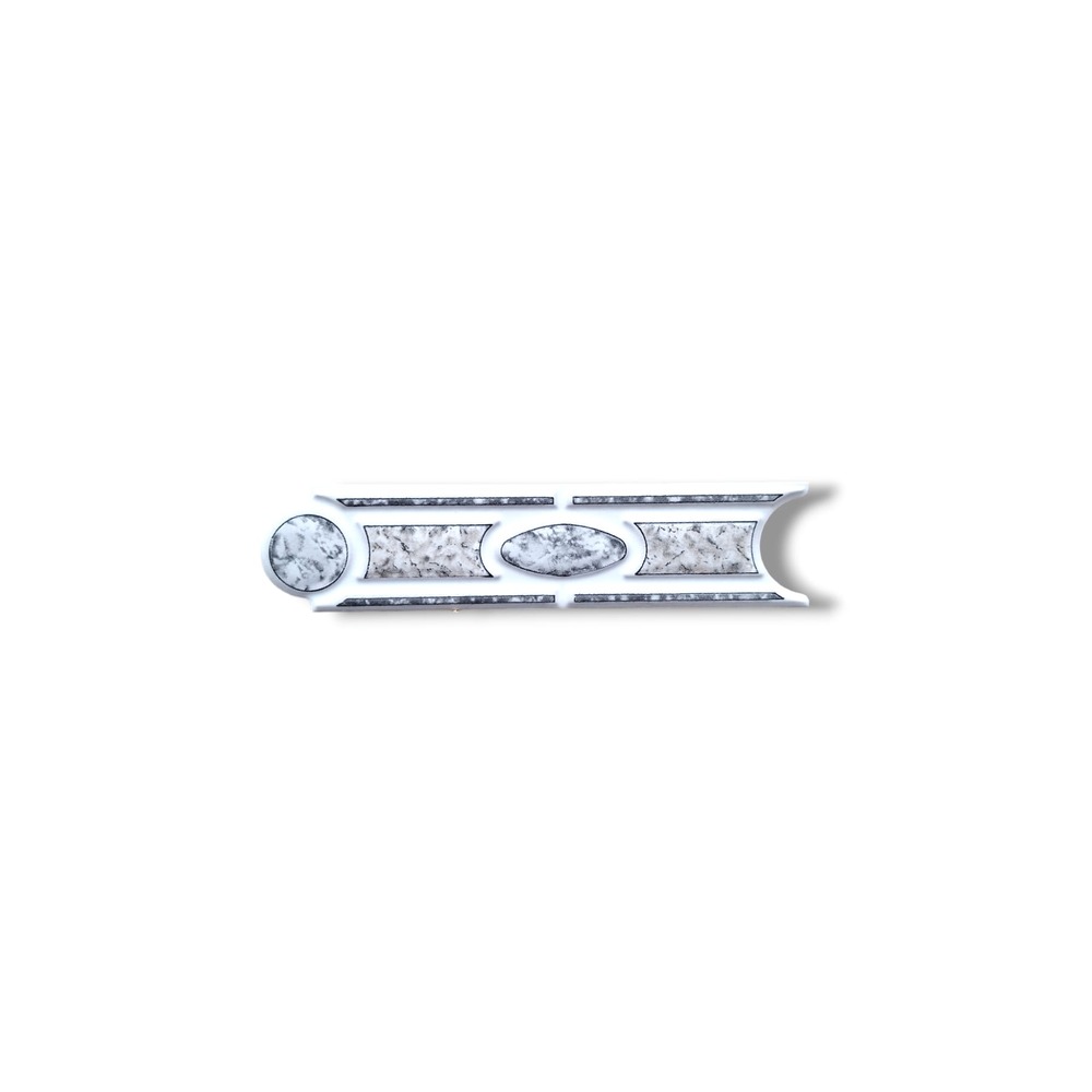 List ceramic decor 200x50 mm, grey
