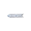 List ceramic decor 200x50 mm, grey
