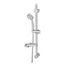 Set duș Esla crom, pară mobilă 5 funcții, bară perete și săpunieră, 65 cm